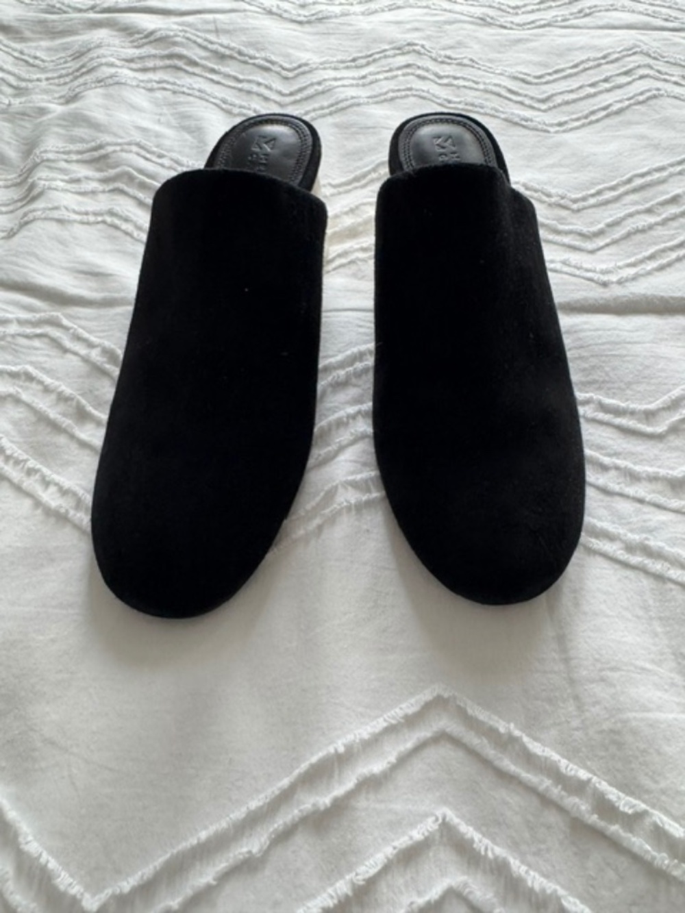 MERCEDES CASTILLO SUEDE MULES - Black - Size 7.5 - Picture 4 of 11